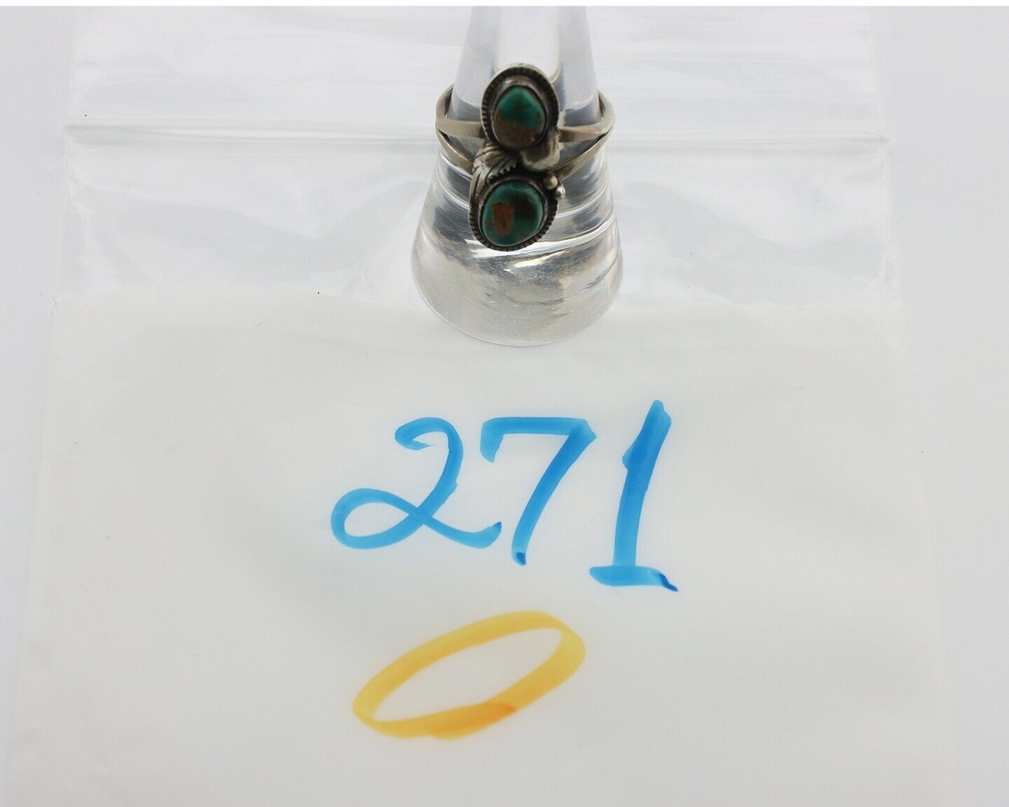 Navajo Ring 925 Silver Natural AAA Blue Turquoise Artist Signed Tom Willeto C80s