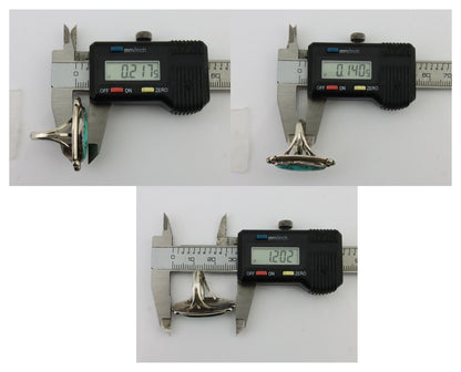 Navajo Turquoise Ring 925 Silver Artist Signed Sunrise Size 6.5 C.80's