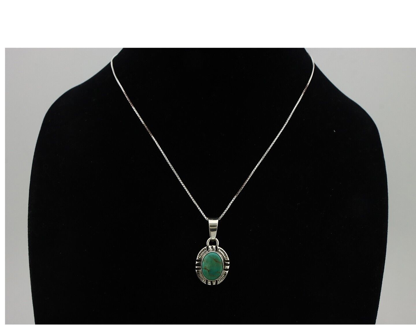 Navajo Necklace 925 Silver Arizona Turquoise Handmade Signed Gecko C.90's