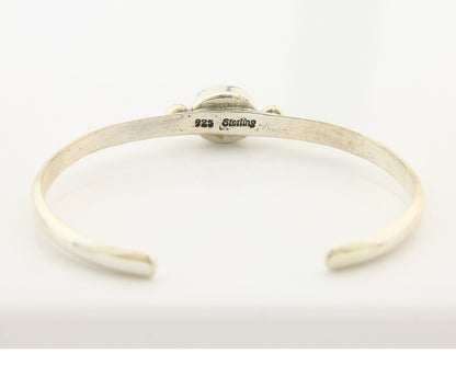 Navajo Cuff Bracelet Sterling Silver Natural Mined Black Onyx Native Artist