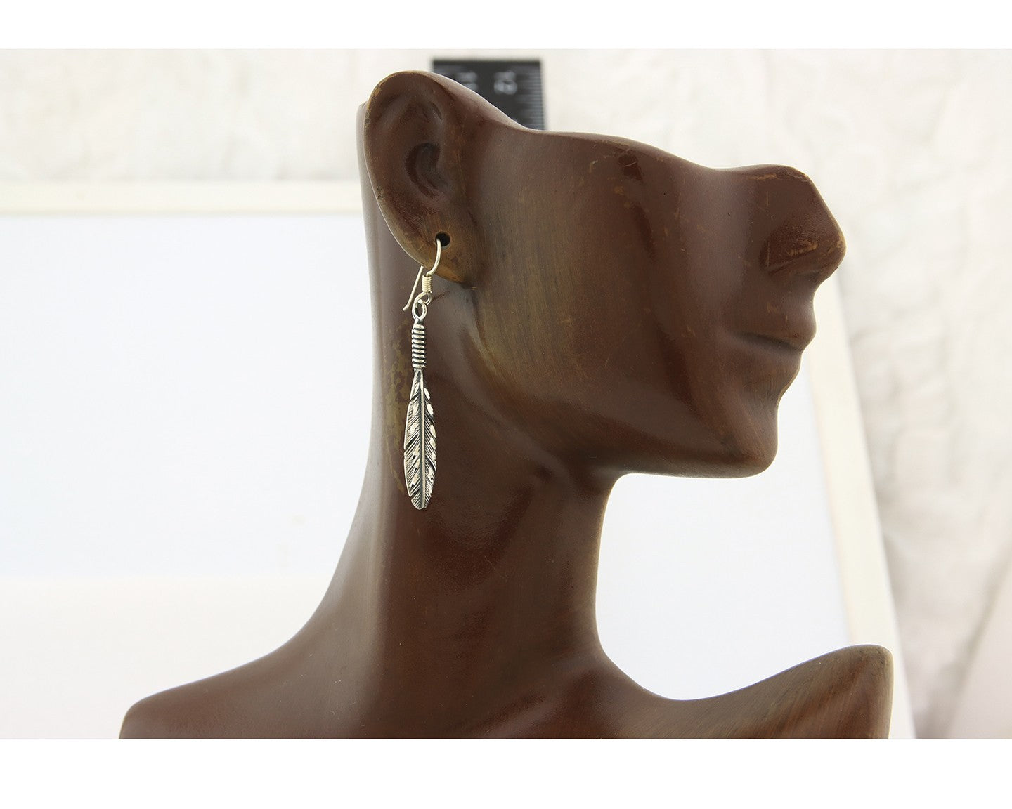 Navajo Eagle Feather Earrings Sterling Silver Dangle Vintage