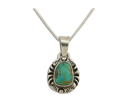 Navajo Necklace 925 Silver Natural Turquoise Artist Signed C Montoya C.80's