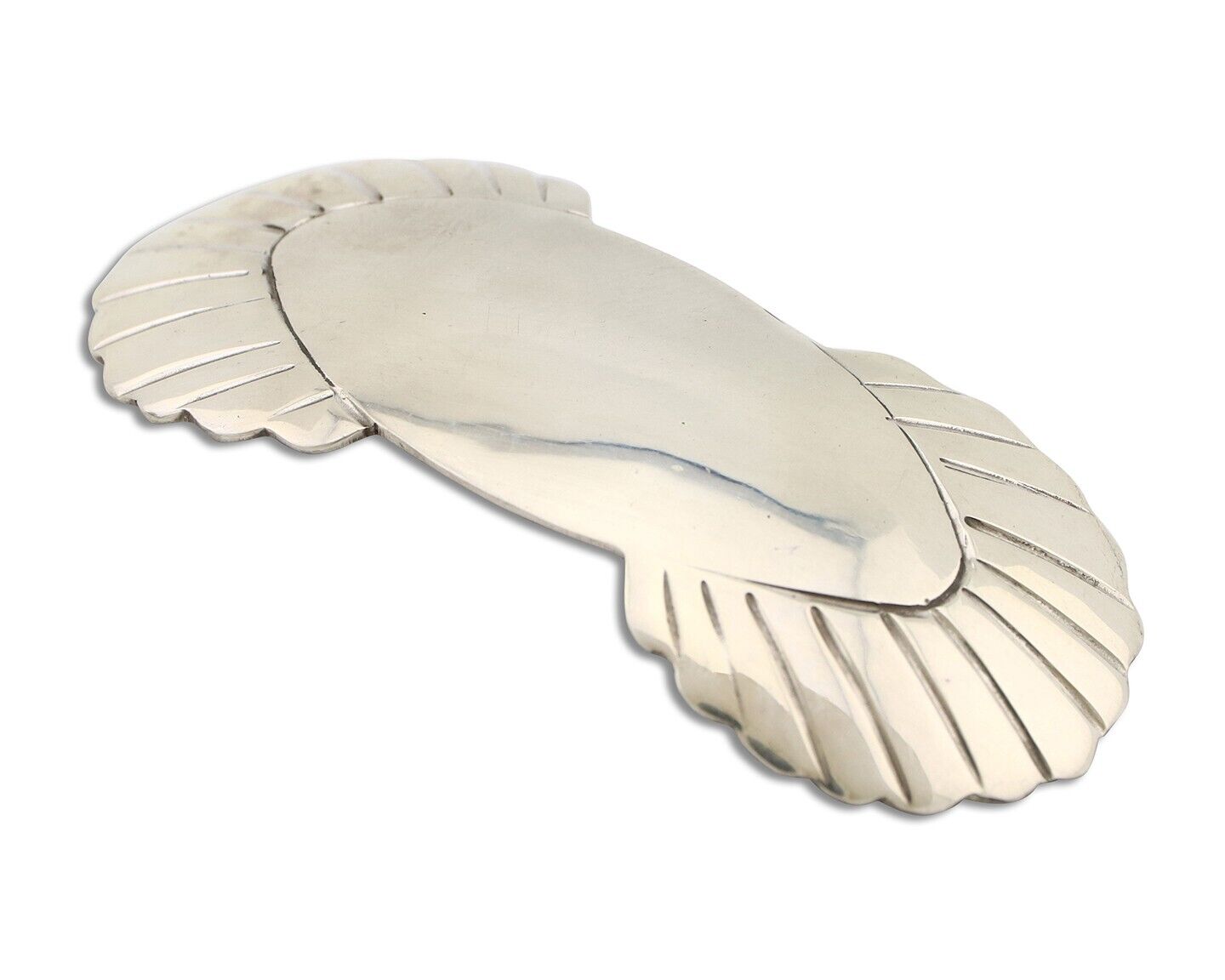 Women's Navajo Hair Clip Hand Stamped 925 Silver Artist Signed C Montoya C.80's