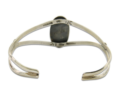 Navajo Cuff Bracelet 925 Silver Turquoise Cuff Artist Signed IJC C.80's