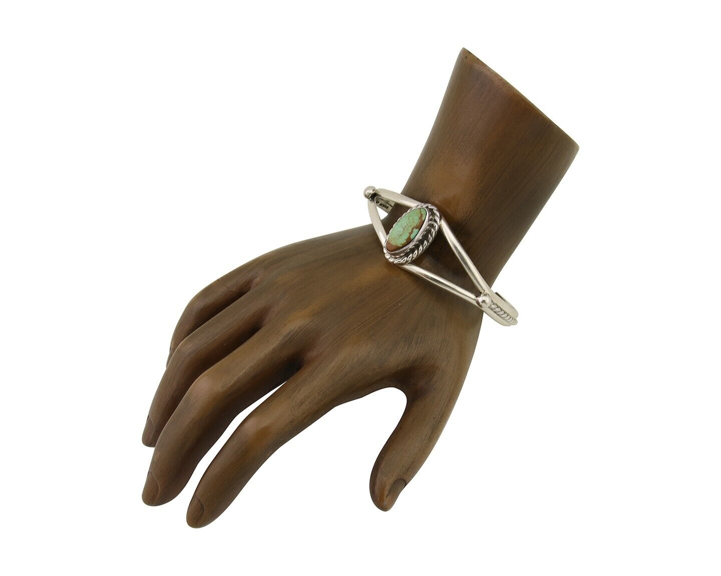 Navajo Bracelet 925 Silver Blue Turquoise Artist Signed Gecko C.80's