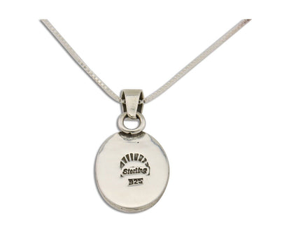 Navajo Pendant 925 Silver Natural Lapis Lazuli Signed Sunrise C.80's