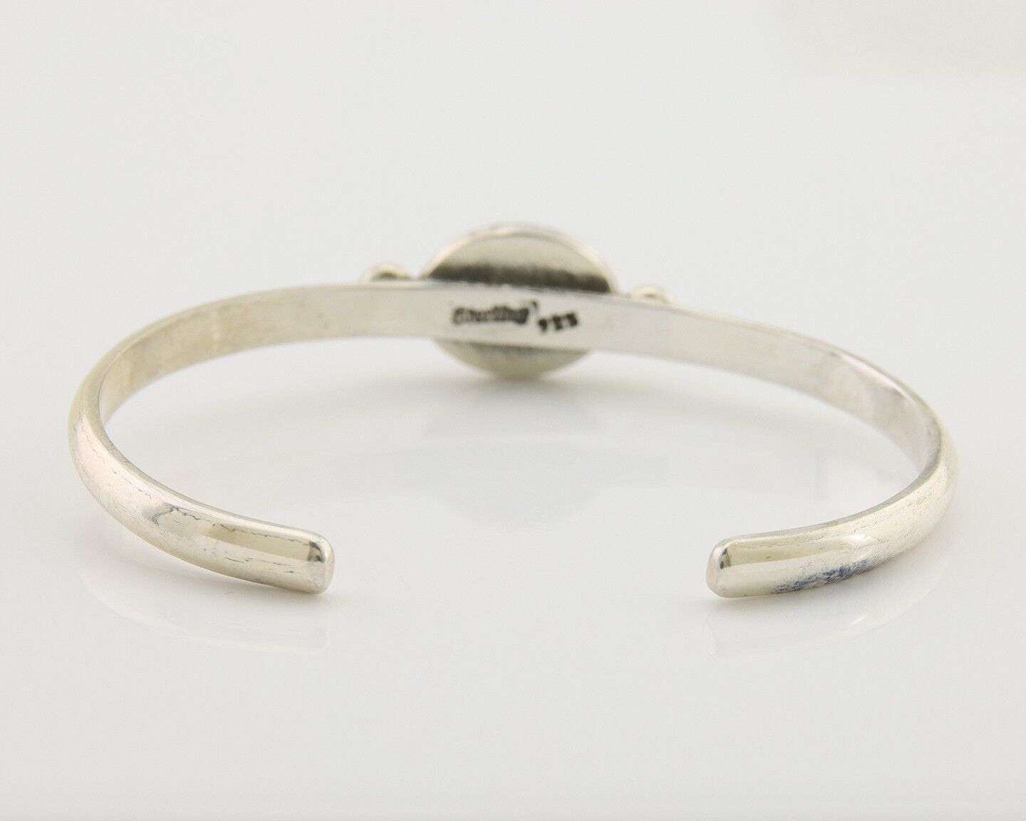 Navajo Kingman Turquoise Bracelet 925 Silver Artist Native American C.80's