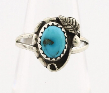 Navajo Ring 925 Silver Turquoise Artist Signed SkyStone Creations C.80's