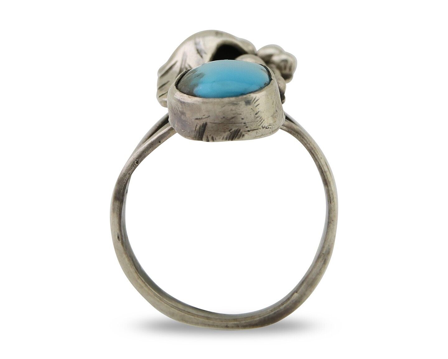 Navajo Handmade Ring 925 Silver Turquoise Native American Artist C.80's