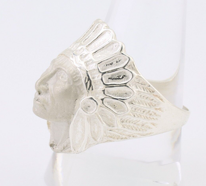 Indian Chief Ring 925 Sterling Silver SOLID CAST 925 STERLING SILVER Size 11.25