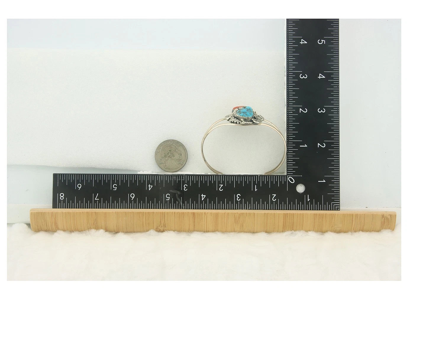 Navajo Cuff Bracelet Sterling Silver Natural Gemstone Vintage Native American