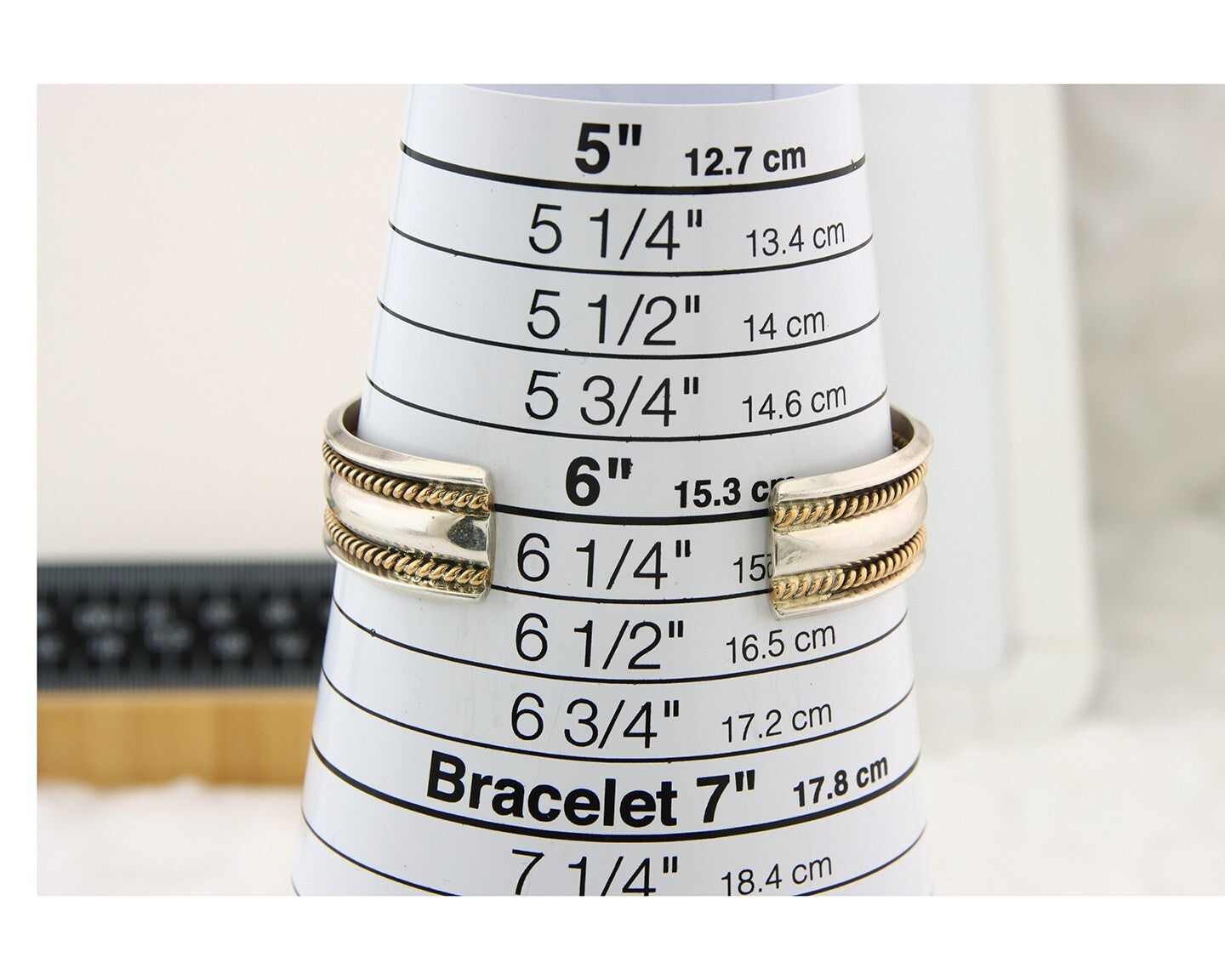 Navajo Bracelet 925 Silver & 12k Yellow Gold Filled Signed TAHE C.80's