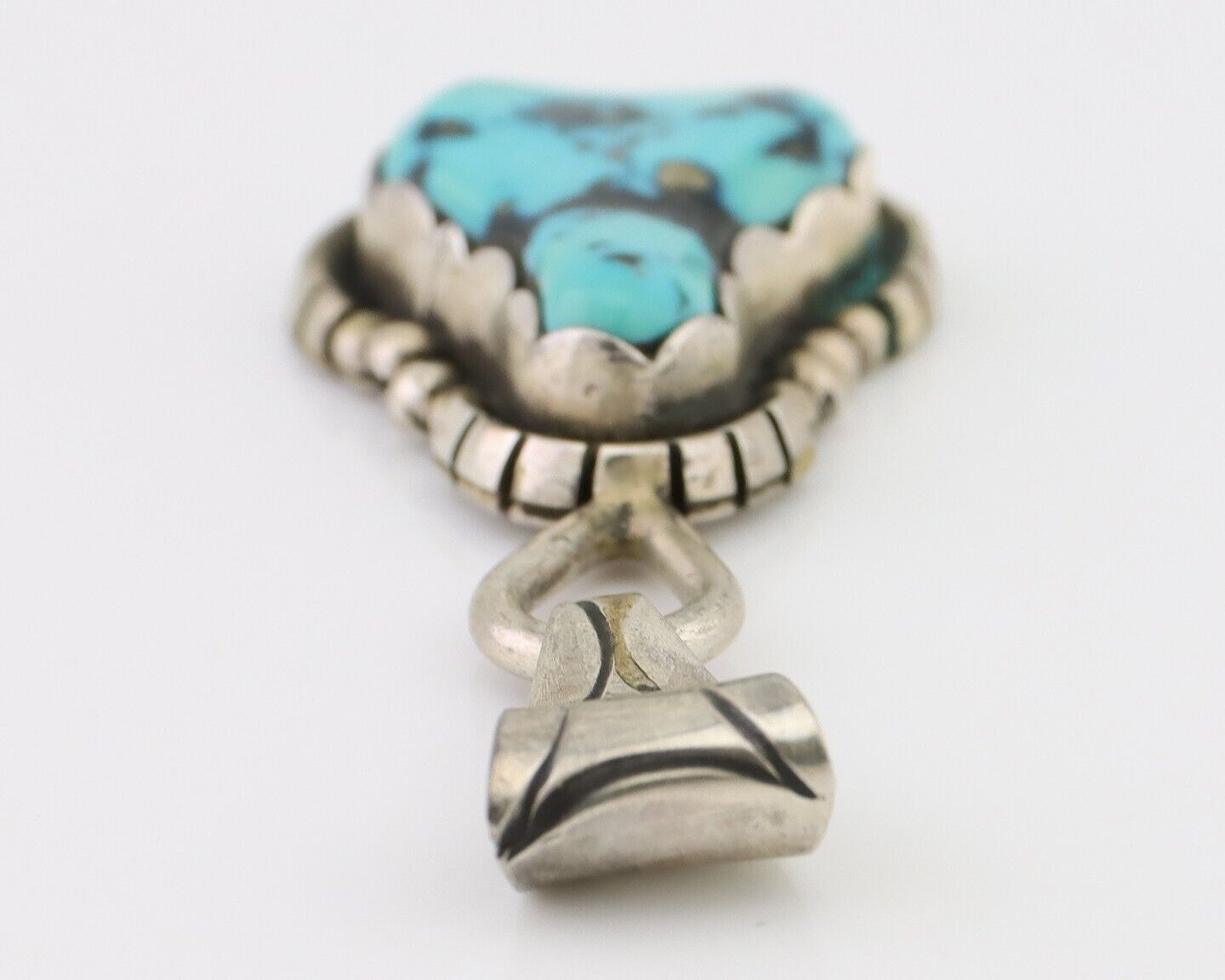 Navajo Necklace Pendant 925 Silver Turquoise Artist Tony Guerro C.80's