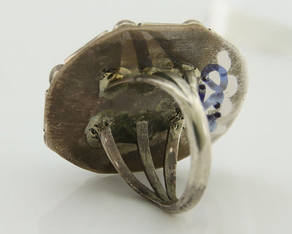 Navajo Handmade Ring 925 Silver Sleeping Beauty Turquoise C.80's