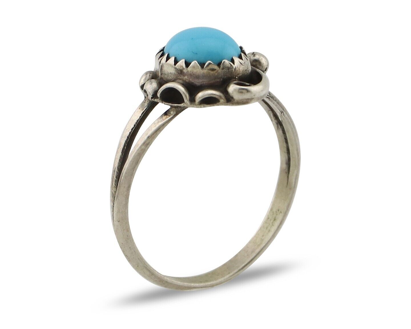 Navajo Ring 925 Silver Turquoise Artist Signed SkyStone Creations C.80's