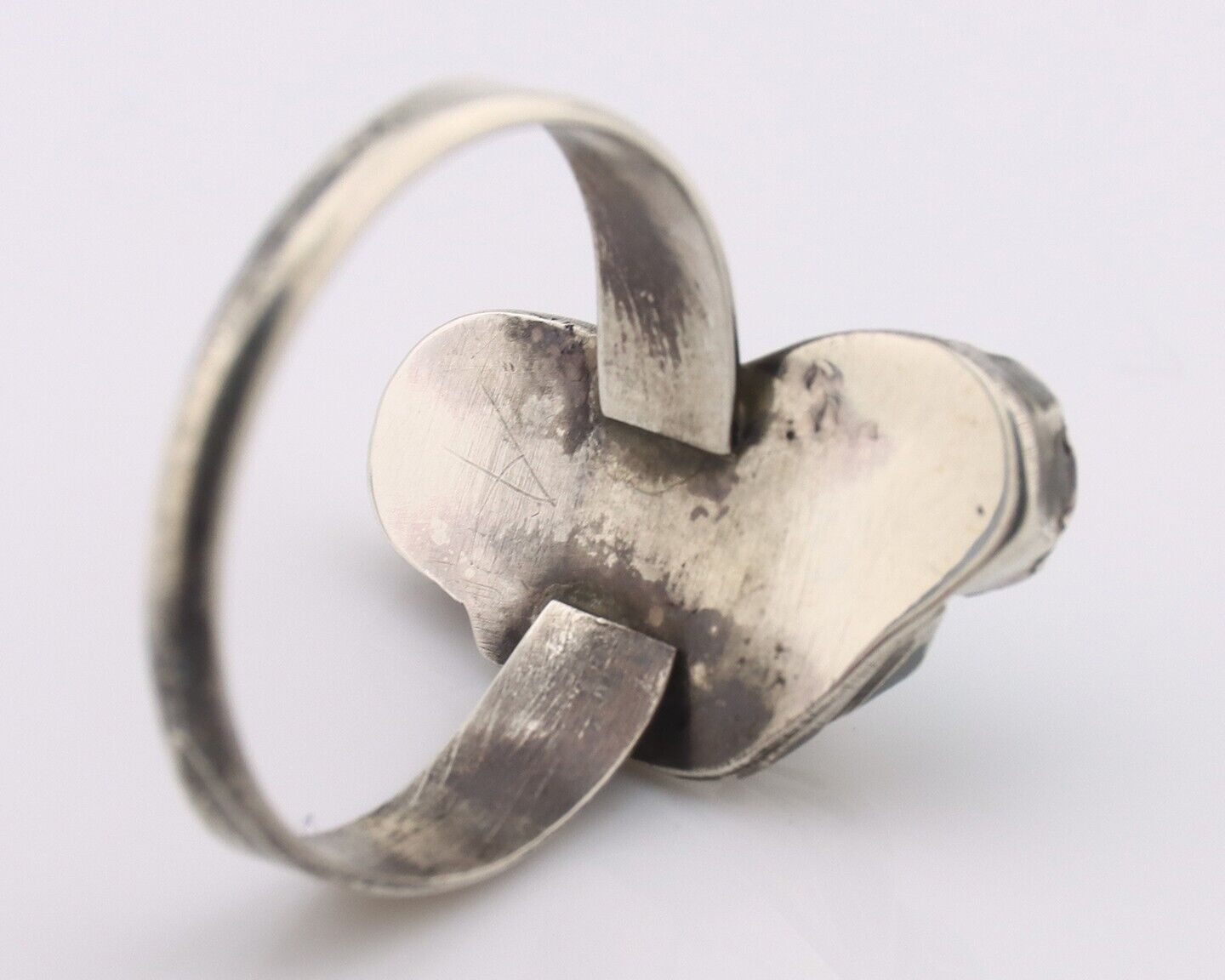 Zuni Handmade Ring 925 Silver Kingman Turquoise Native Artist C.80's