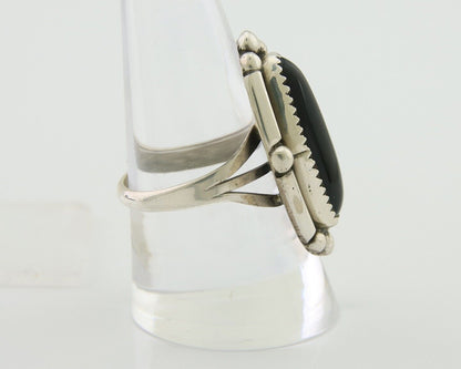 Navajo Handmade Ring 925 Silver Black Onyx Artist Signed SC C.80's