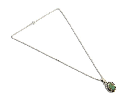 Navajo Necklace 925 Silver Natural Turquoise Artist Signed C Montoya C.80's