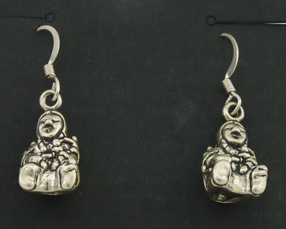 Navajo Earrings 925 Silver Dangle Indian with Kids Native American Artist C.80's