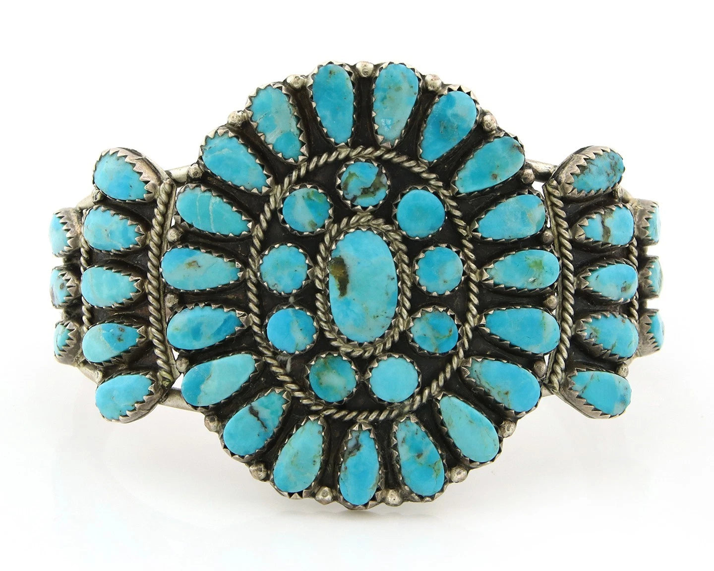 Navajo Cuff Bracelet Sterling Silver Authentic Turquoise Signed Ben Boyd
