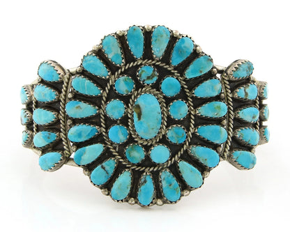 Navajo Cuff Bracelet Sterling Silver Authentic Turquoise Signed Ben Boyd