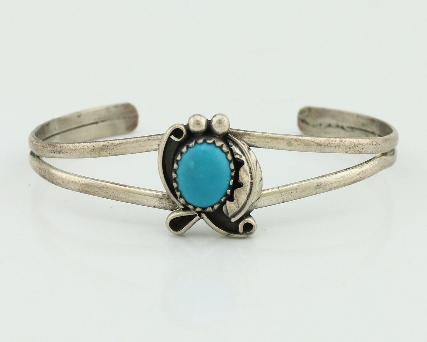 Navajo Slave Bracelet 925 Silver Natural SB Turquoise Native American C.80's