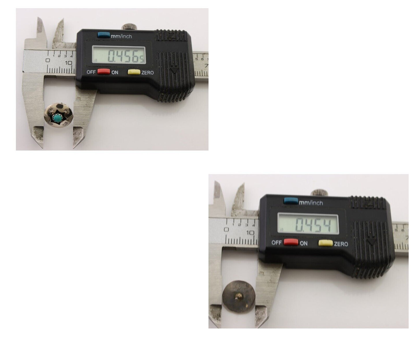 Navajo Handmade Earrings 925 Silver Natural Turquoise Native Artist C.80's