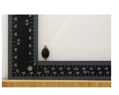 Navajo Earrings 925 Silver Handmade Natural Black Onyx Signed NAKAI C.80's