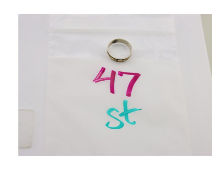 Navajo Handmade Ring 925 Silver & Gold Artist Signed E C.80's