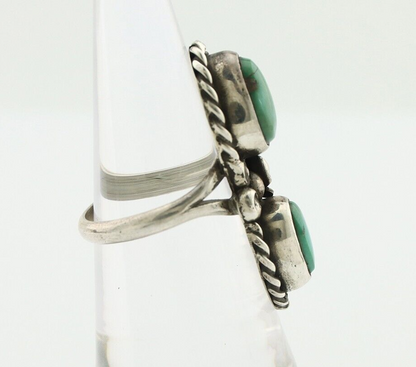 Navajo Ring 925 Silver Natural Blue Turquoise Native American Artist C.80's