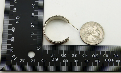 Navajo Earrings 925 Silver & Gold Handmade Artist Signed Tom Hawk C.80's