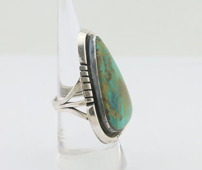 Navajo Ring 925 Silver Kingman Turquoise Artist Signed Doug Zachary C.80's