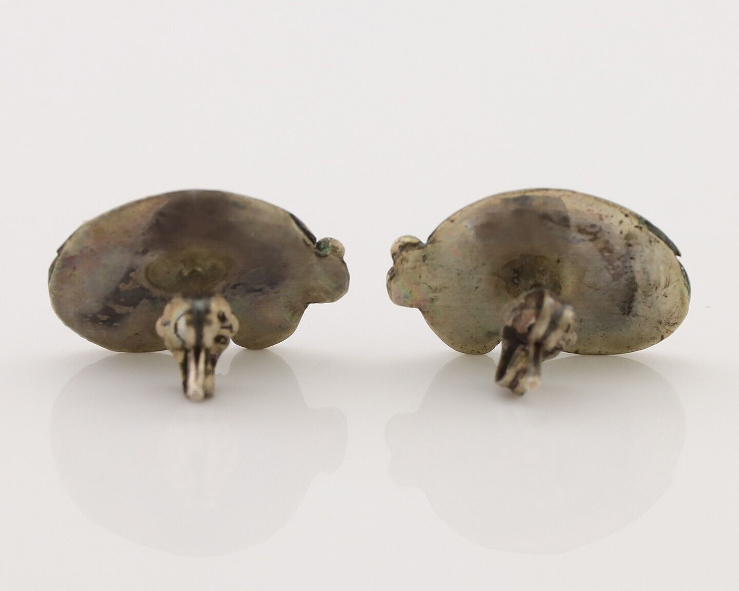 Navajo Earrings 925 Silver Natural Turquoise Native American Artist C.80's