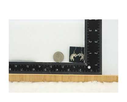 Navajo Dangle Earrings Sterling Silver Turquoise Vintage Handmade Dancer