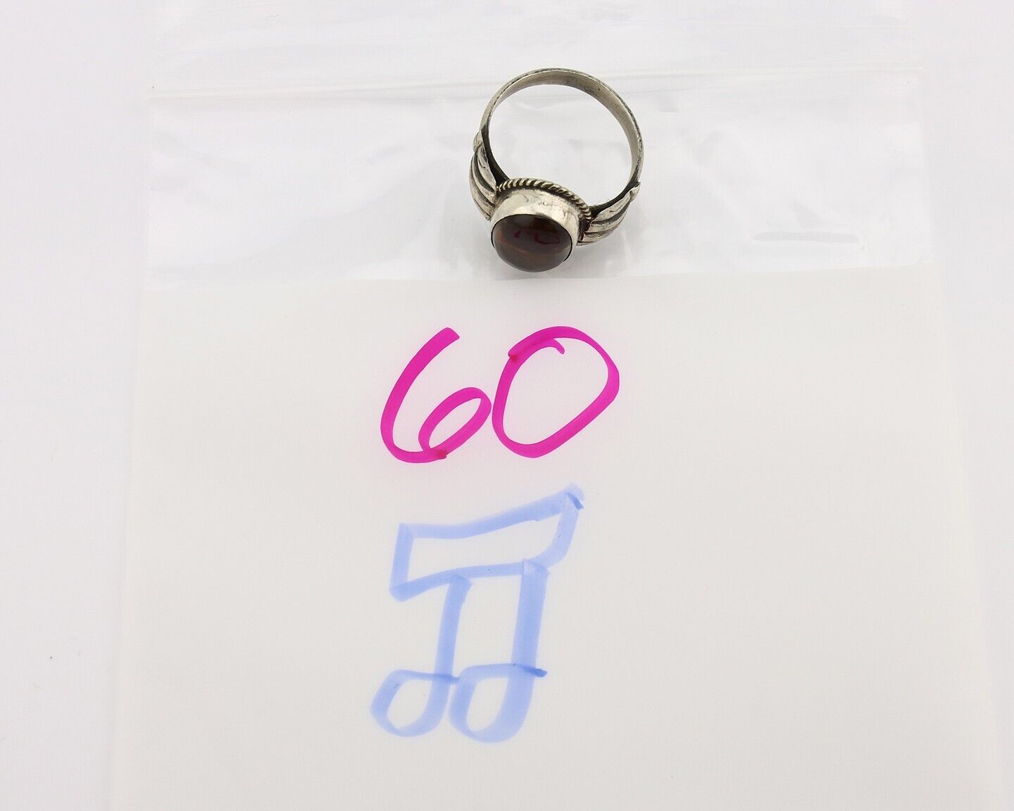 Navajo Handmade Ring 925 Silver Natural High Grade Fire Opal Native Artist C.80s