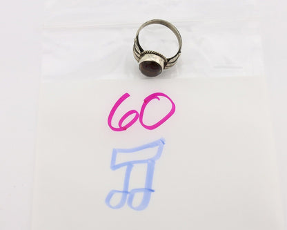 Navajo Handmade Ring 925 Silver Natural High Grade Fire Opal Native Artist C.80s