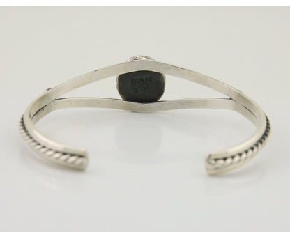 Navajo Bracelet 925 Silver Blue Turquoise Artist Signed Gecko C.80's