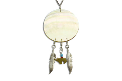 Santa Domingo Handmade .925 Silver Natural Gemstone Pendant