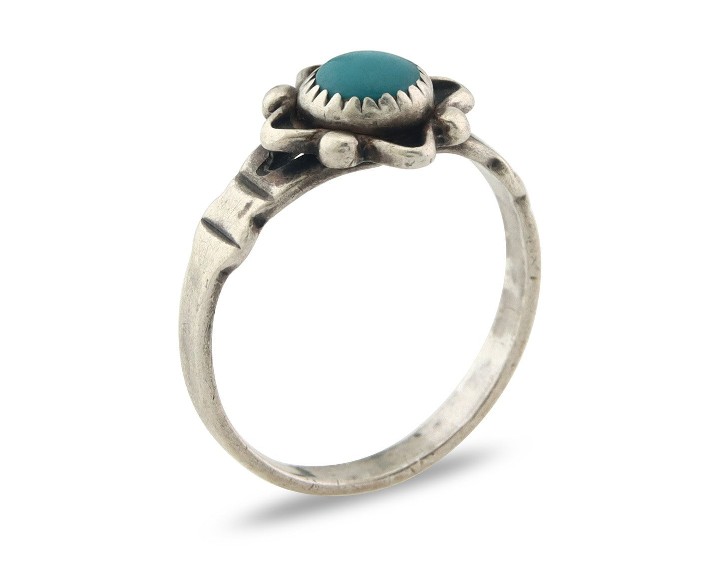 Vintage Navajo Ring 925 Sterling Silver Traditional Authentic Turquoise
