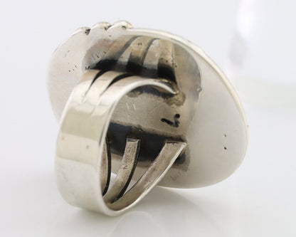Navajo Ring 925 Silver Royston Turquoise Native American Artist Size 7.0 C.80's