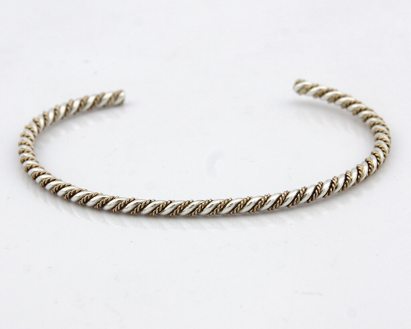 Navajo Bracelet .925 Silver Braided Twisted Artist Tahe C80's