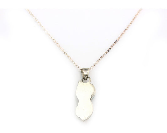 Navajo Necklace Sterling Silver Turquoise Coral Authentic Vintage Native Artist