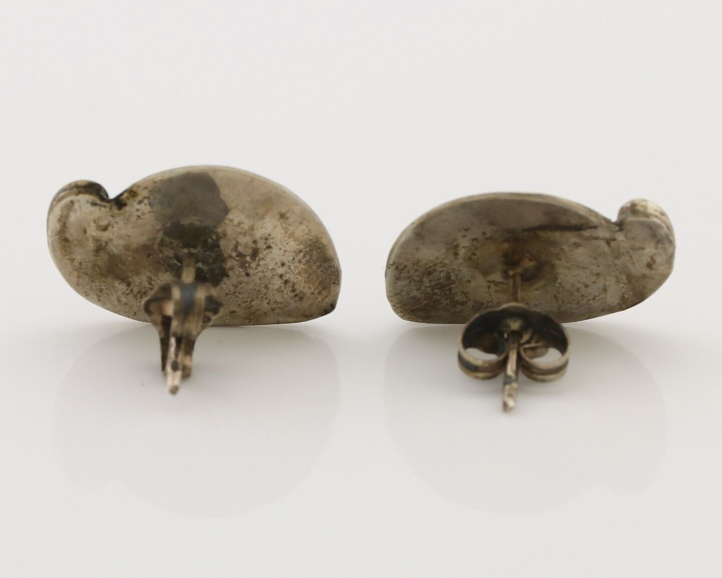 Navajo Earrings 925 Silver Natural Turquoise Native American Artist C.80's