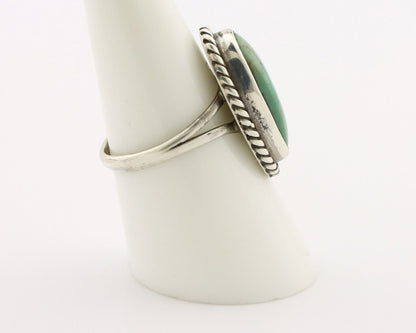 Navajo Ring 925 Silver Kingman Turquoise Artist Signed M Montoya C.80's