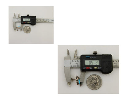 Navajo Handmade Earrings 925 Silver Blue Turquoise Artist Signed BJ C.80s