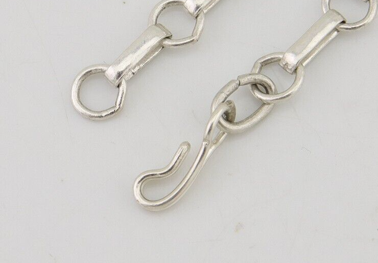 Navajo Necklace 925 Silver Natural Turquoise Artist Signed C Montoya C.80's