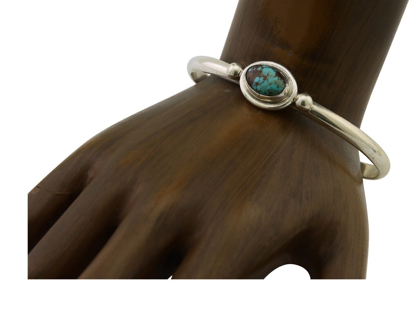 Navajo Kingman Turquoise Bracelet 925 Silver Artist Native American C.80's