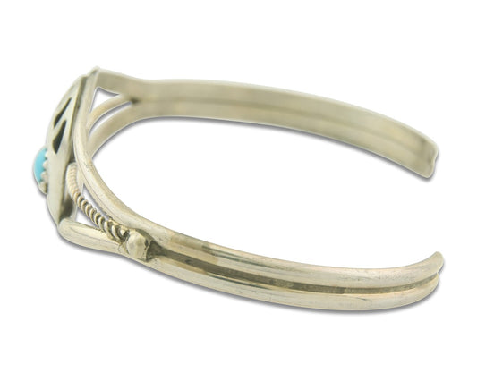 Navajo Bracelet 925 Silver Handmade Animal Claw Cuff Native American Artist C80s