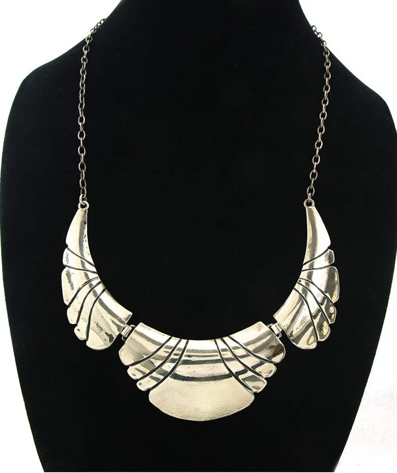 Navajo Necklace Sterling Silver Handmade Vintage Signed Montoya