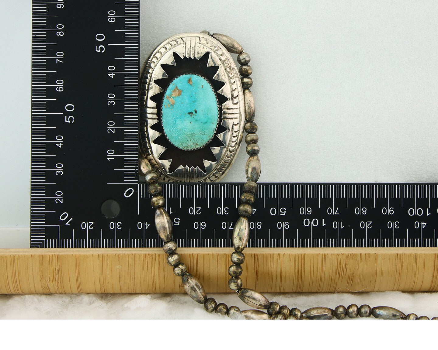 Navajo Sterling Silver Necklace Pendant Handmade Authentic Vintage C.80's